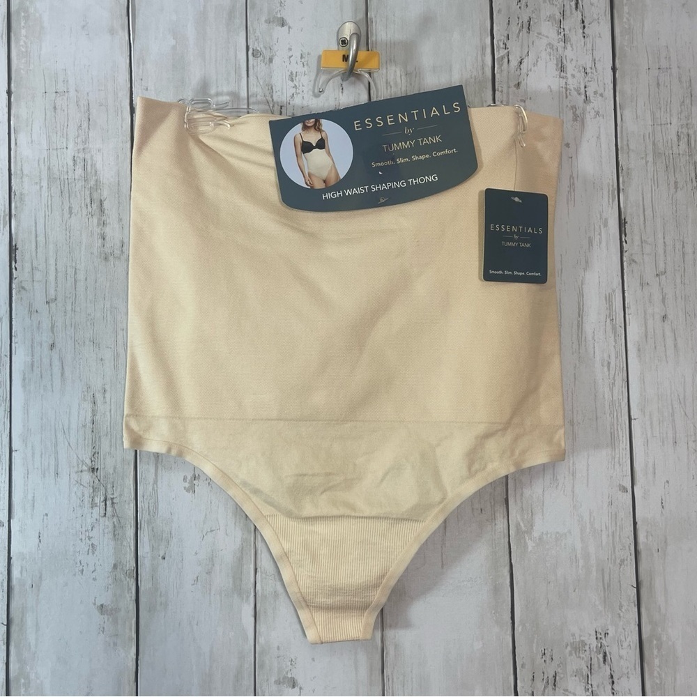 NEW Essentials by Tummy Tank High Waist Shaping Thong S/M NWT